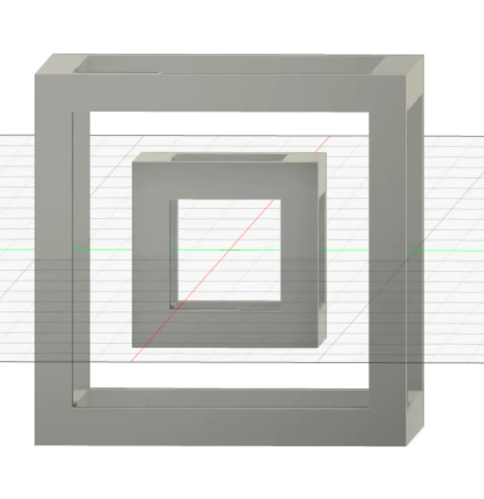 Cube inside another cube