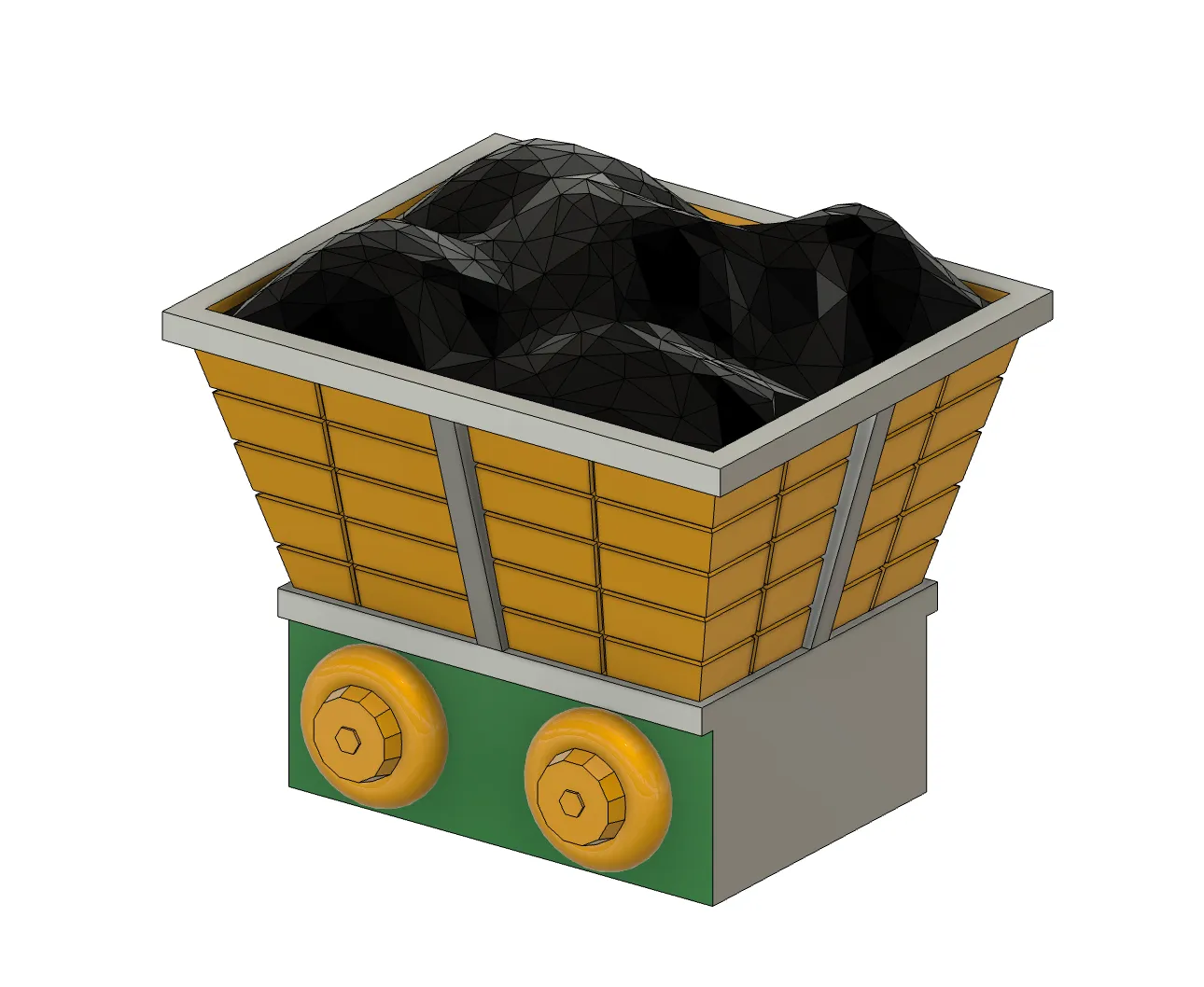 Minecart filled with coal
